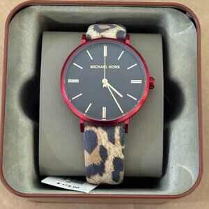 Michael Kors MK2931 Ret Women's Addyson Cheetah Print Band Watch